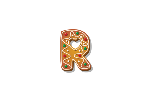 Alphabet Christmas Cookies Font R Svg for Local Business Branding