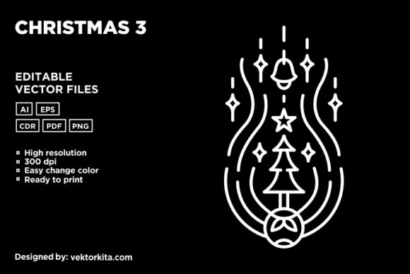 Christmas 3 Illustrations for Branding and Marketing