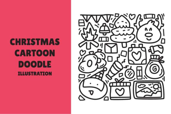 Christmas Cartoon Doodle Design for Branding and Illustrations