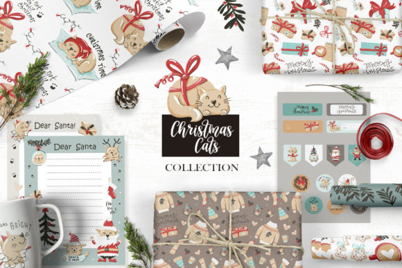 Christmas Cats Collection Illustrations Review