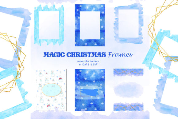 Christmas Frames PNG Illustrations for Digital Sellers