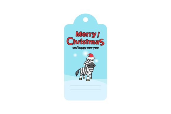 Christmas Labels Animal Zebra Svg Illustrations