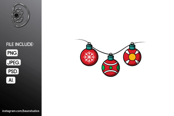Christmas Lamp Cartoon Illustration for Website & Editorial Use