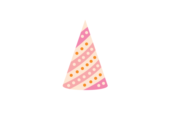 Christmas Party Birthday Hat Pink Pastel Illustrations