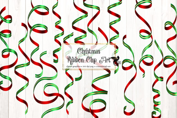 Christmas Ribbon Clipart for Festive Branding