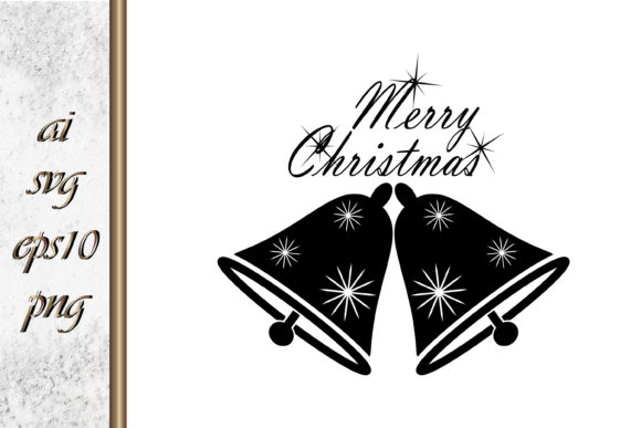 Christmas Stencil Doodle Xmas Bell Vecto Illustrations