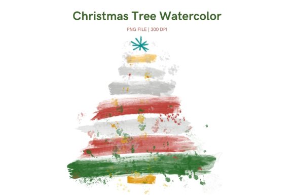 Christmas Trees Watercolor Illustrations for Content Publishing