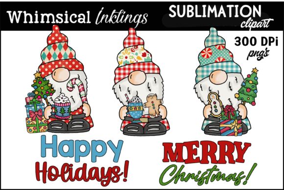 Cutie Pie Christmas Gnomes Illustrations