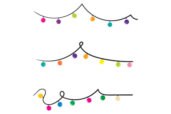 Doodle Christmas Lights Illustrations