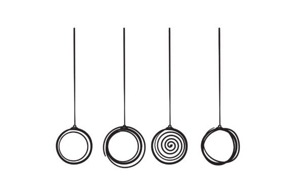 Doodle Set of Christmas Balls Illustrations