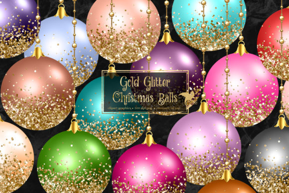 Gold Glitter Christmas Ornament Clipart Review