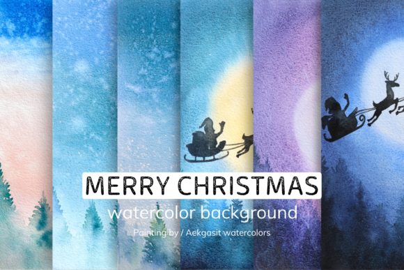 Watercolor Background for Christmas Review
