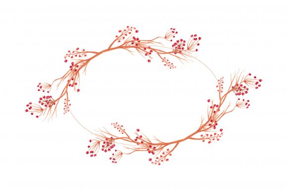 Watercolor Christmas Wreath Illustration for Branding